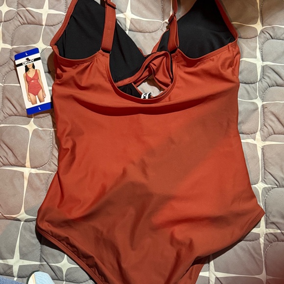 DKNY Rust One Piece Swimsuit - Picture 2 of 4